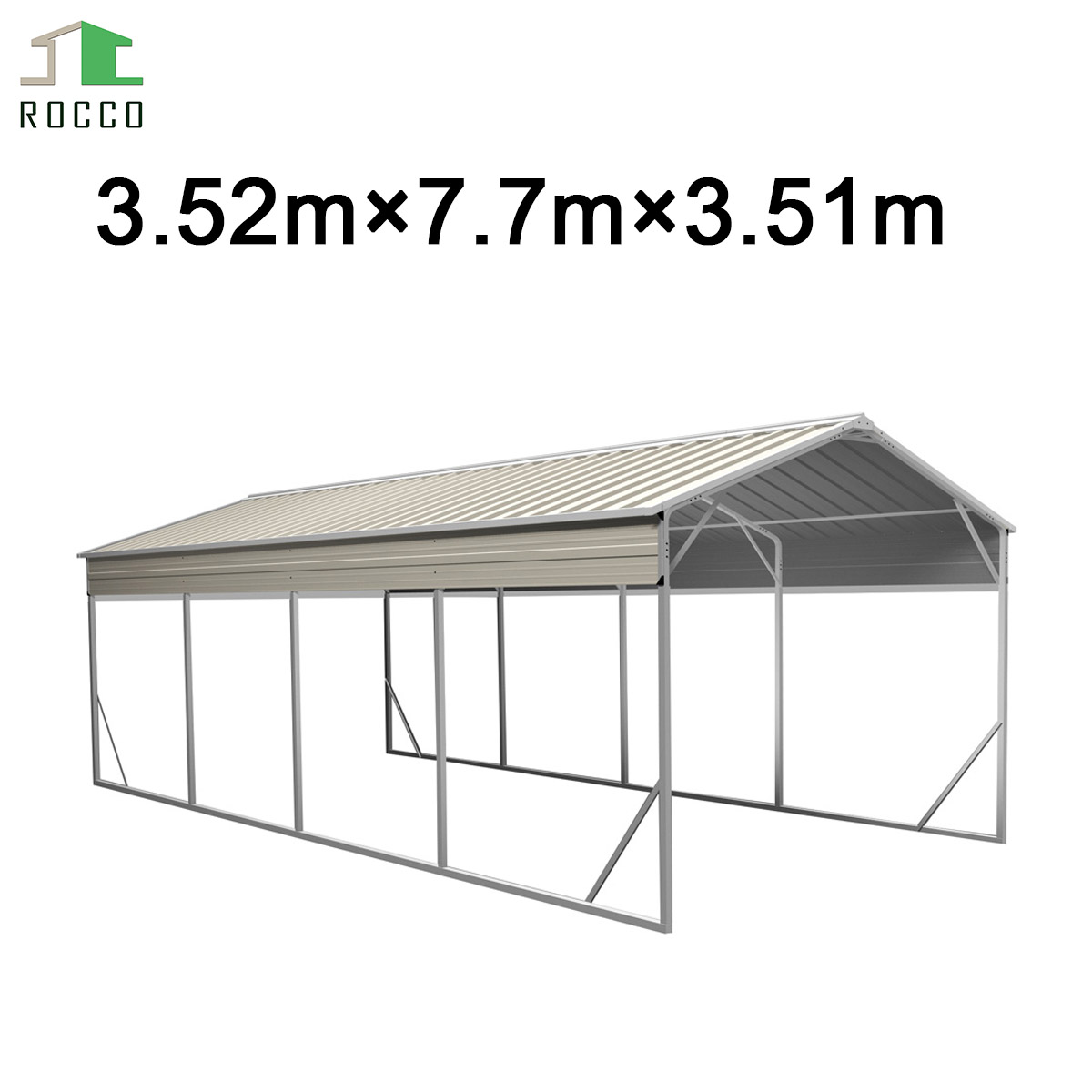 Single Carport 3.52m Width Gable Roof Backyard Boat 