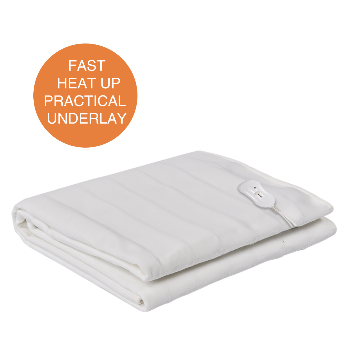 Heated Electric Blanket Washable Fully Fitted Polyester Underlay Warm ...